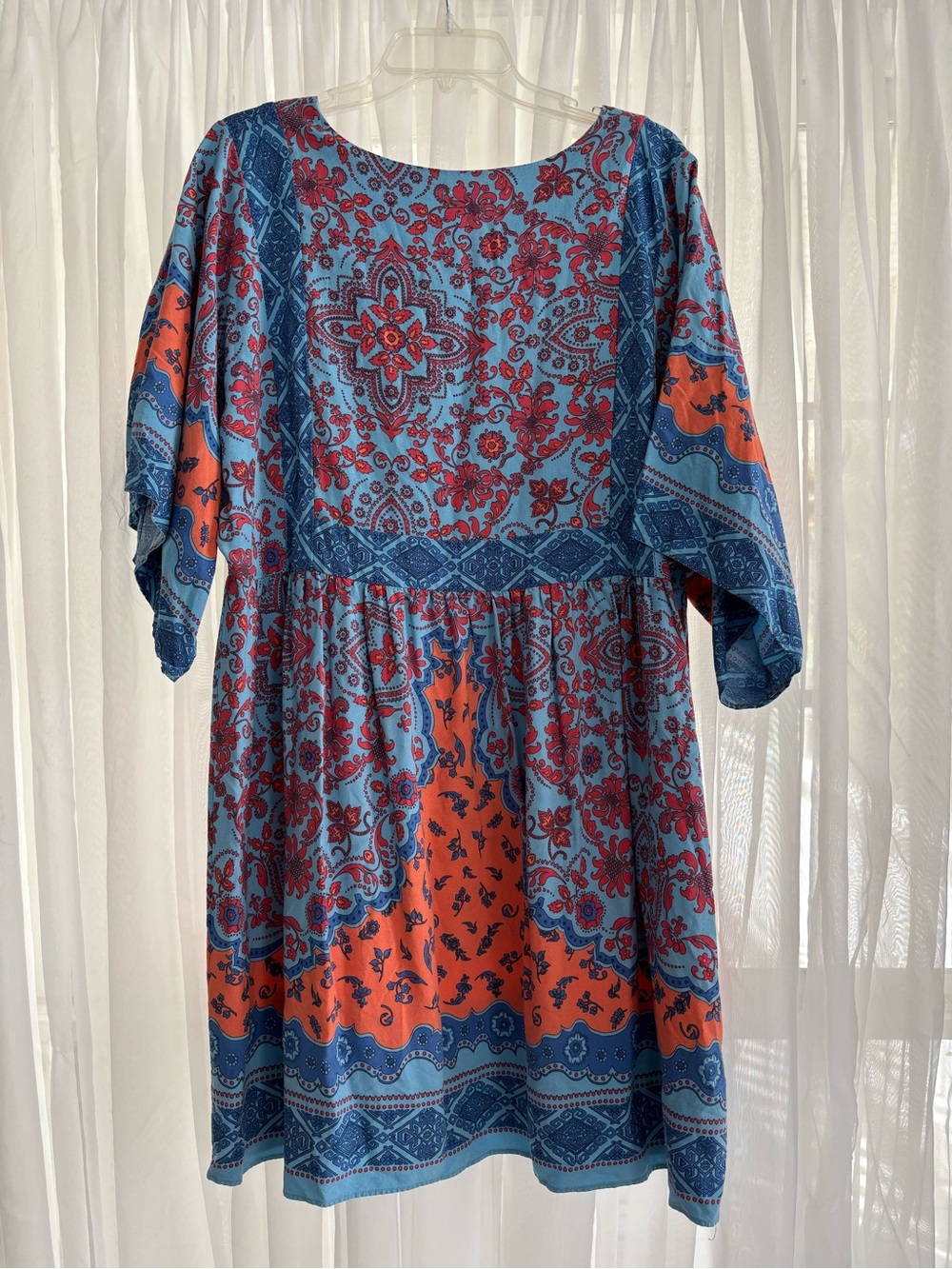 Signature by Robbie Bee Boho Paisley Tunic Dress